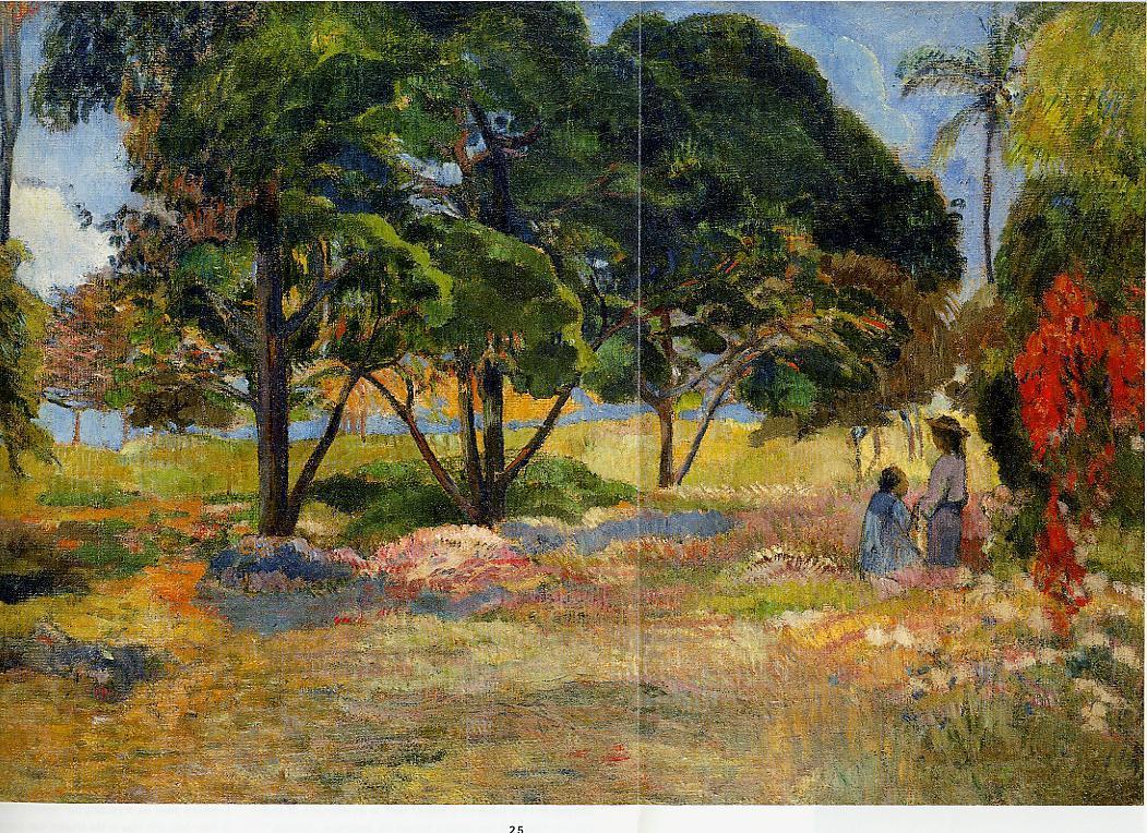 Landscape with Three Trees - Paul Gauguin Painting